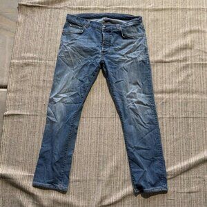 ISAIA NAPOLI Men's Slim Fit Jeans Size 54R In Medium Wash